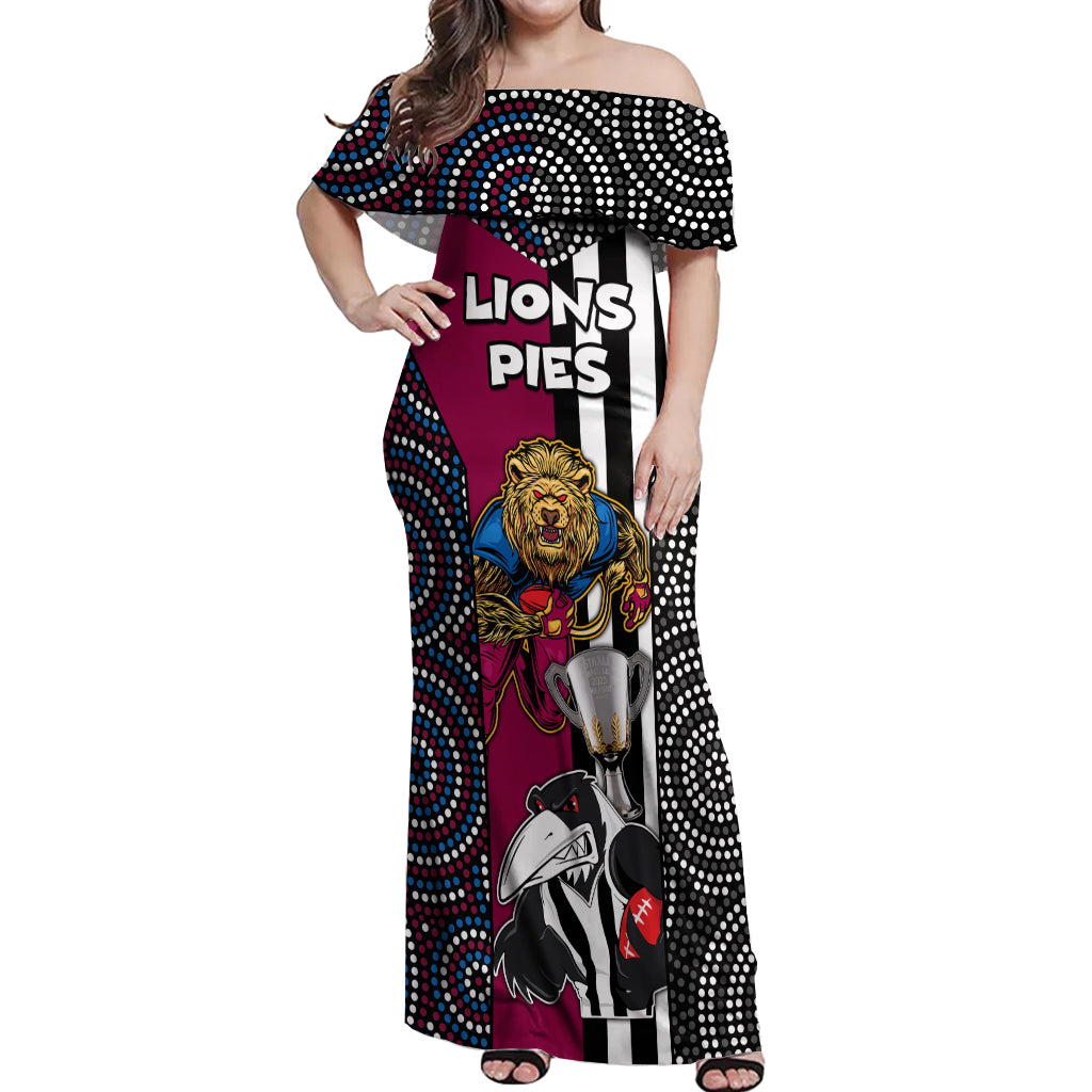 afl-magpies-combine-lions-off-shoulder-maxi-dress-together-go-champions-2023