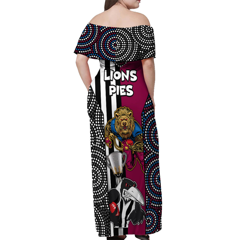 afl-magpies-combine-lions-off-shoulder-maxi-dress-together-go-champions-2023