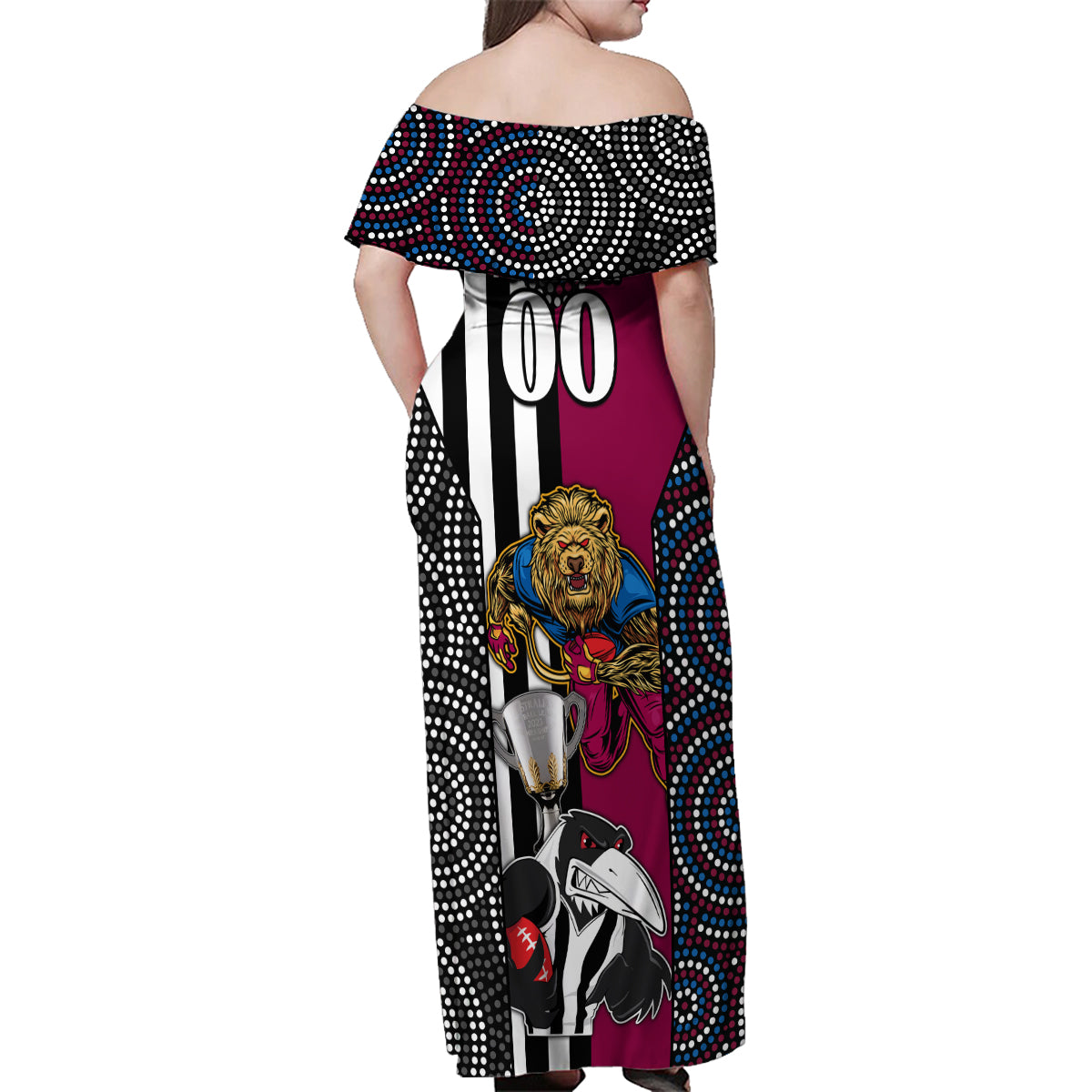 custom-afl-magpies-combine-lions-family-matching-off-shoulder-maxi-dress-and-hawaiian-shirt-together-go-champions-2023