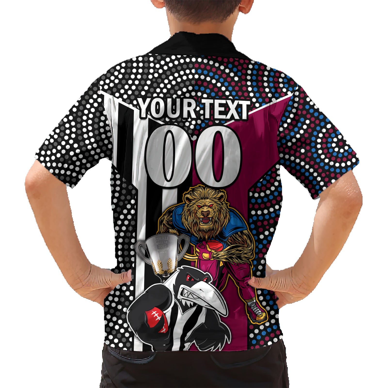 custom-afl-magpies-combine-lions-family-matching-short-sleeve-bodycon-dress-and-hawaiian-shirt-together-go-champions-2023