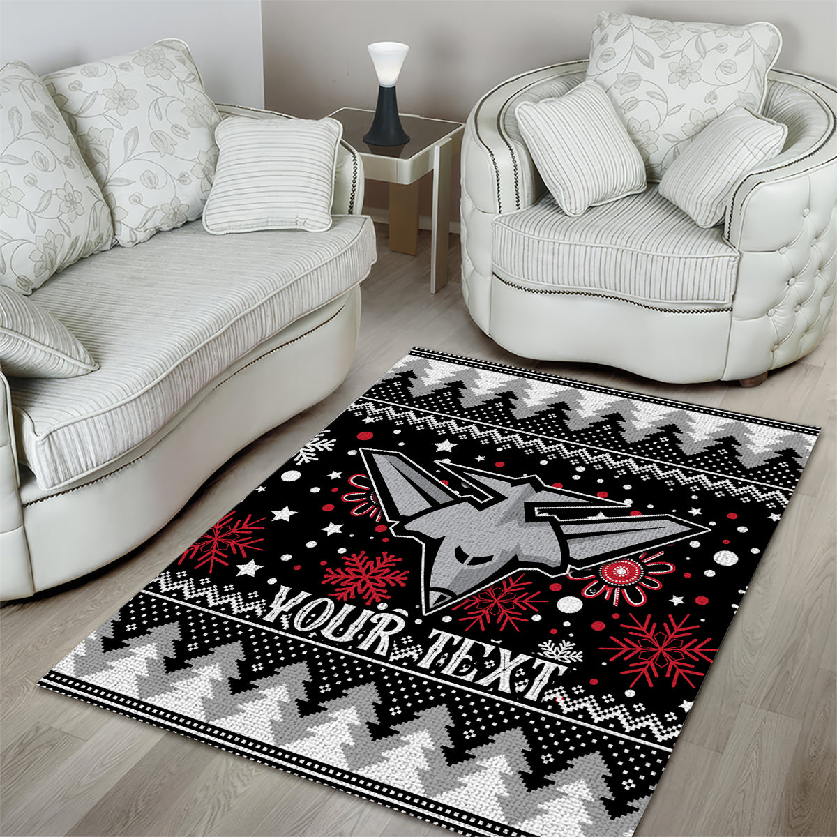 Custom Bombers Football Area Rug Christmas Vibe 2023 - Vibe Hoodie Shop