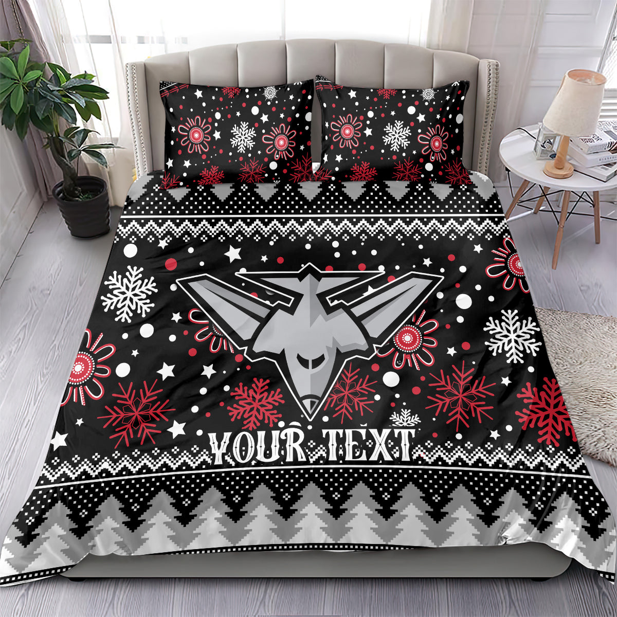 Custom Bombers Football Bedding Set Christmas Vibe 2023 - Vibe Hoodie Shop