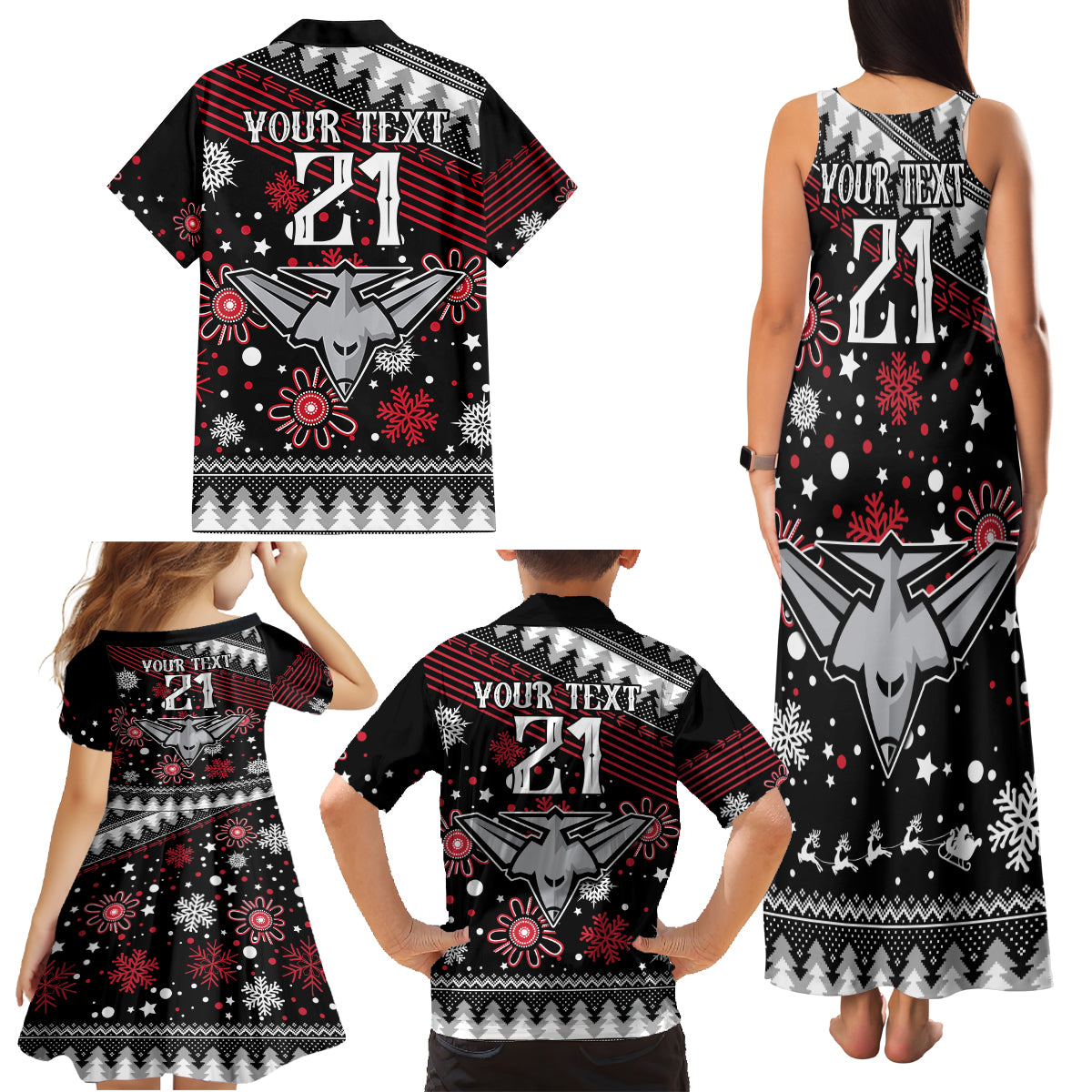 custom-bombers-football-family-matching-tank-maxi-dress-and-hawaiian-shirt-christmas-vibe-2023