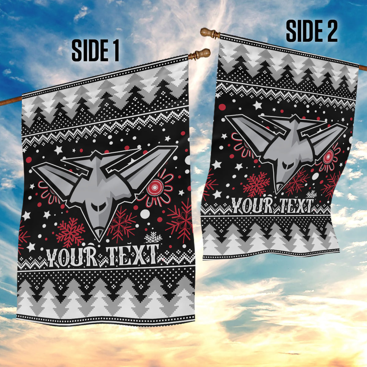 Custom Bombers Football Garden Flag Christmas Vibe 2023 - Vibe Hoodie Shop