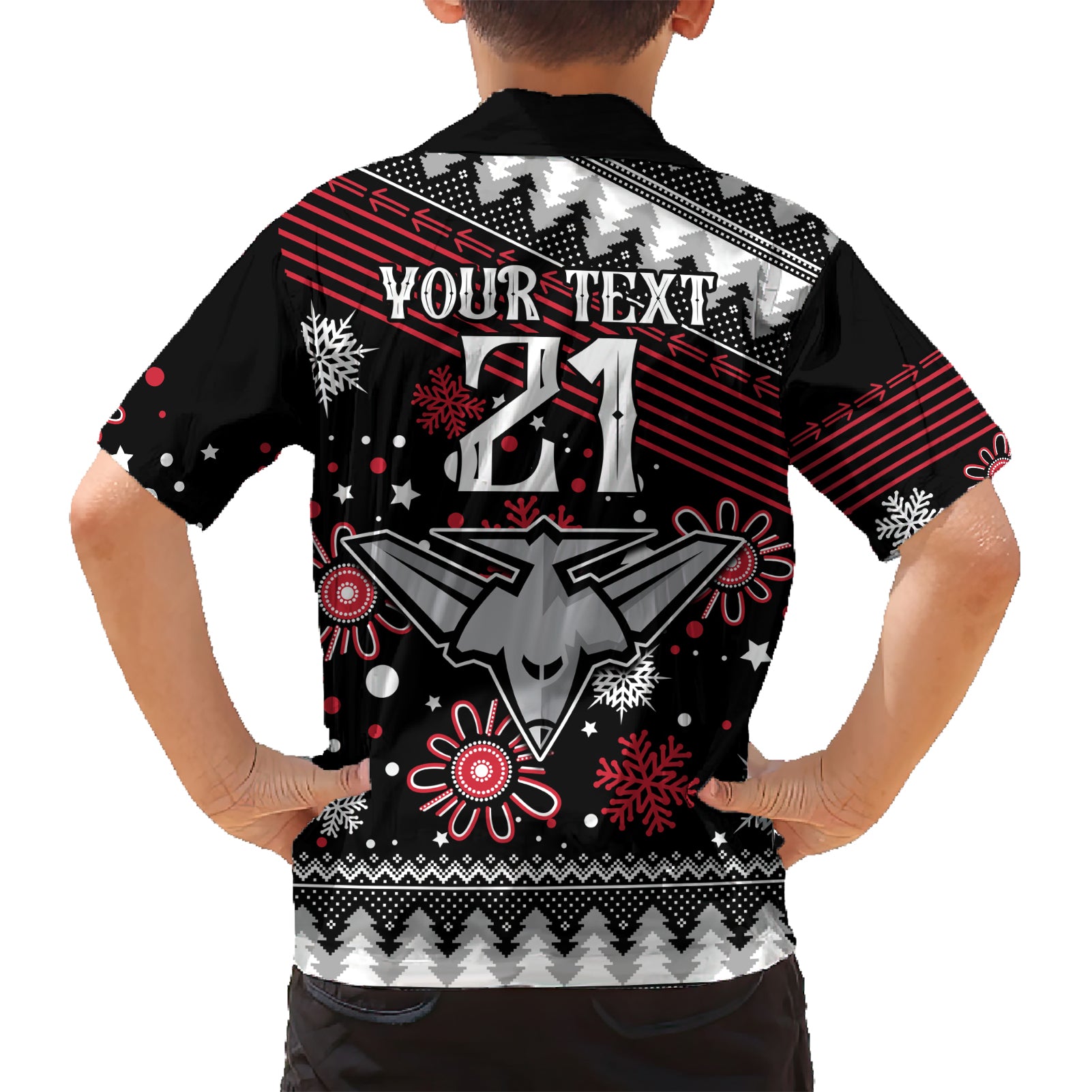 Custom Bombers Football Hawaiian Shirt Christmas Vibe 2023 - Vibe Hoodie Shop