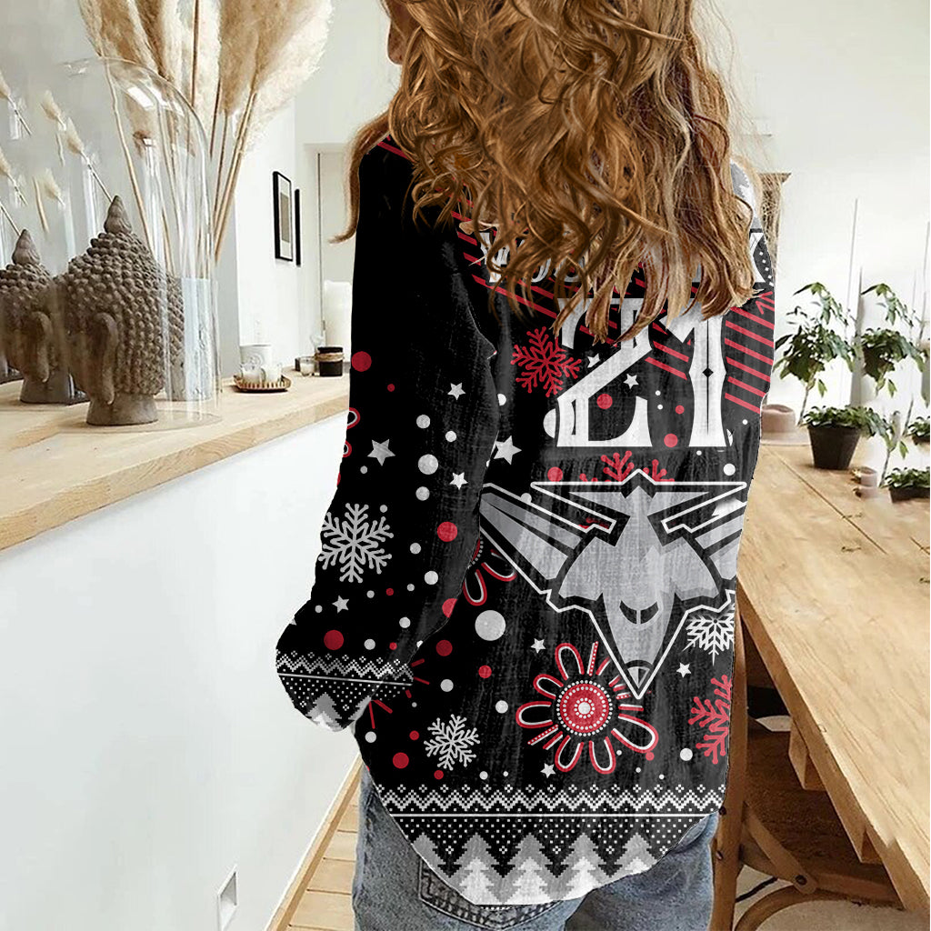 Custom Bombers Football Women Casual Shirt Christmas Vibe 2023 - Vibe Hoodie Shop