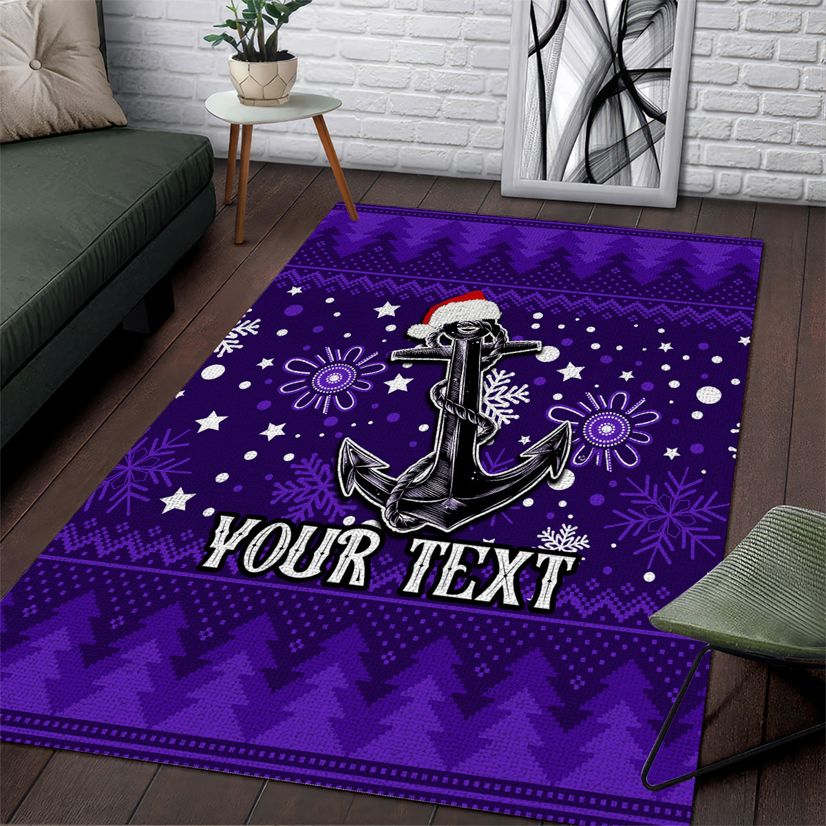 Custom Fremantle Dockers Football Area Rug Christmas Vibe 2023 - Vibe Hoodie Shop