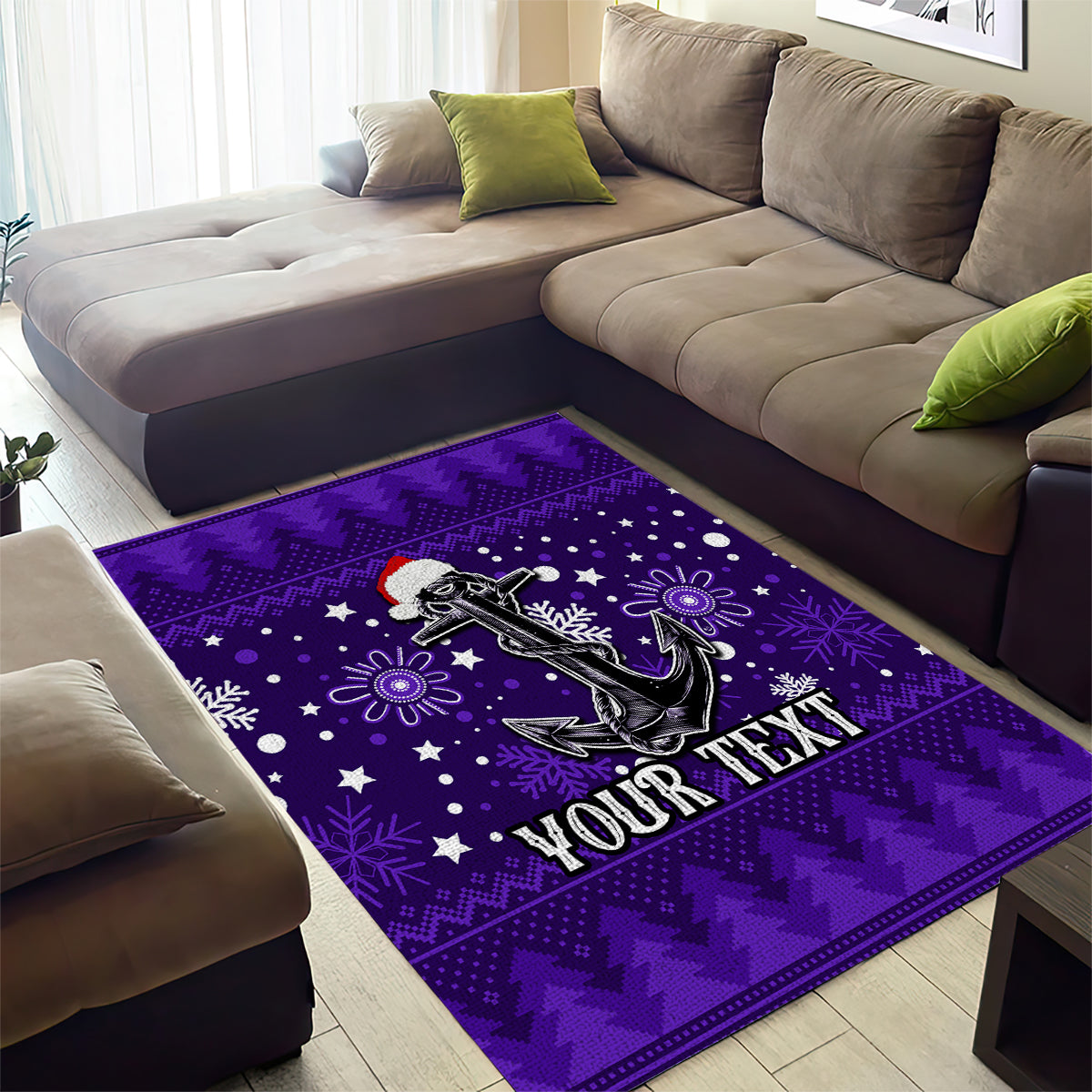 Custom Fremantle Dockers Football Area Rug Christmas Vibe 2023 - Vibe Hoodie Shop