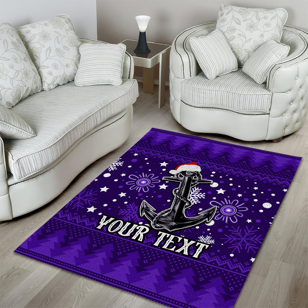 Custom Fremantle Dockers Football Area Rug Christmas Vibe 2023 - Vibe Hoodie Shop