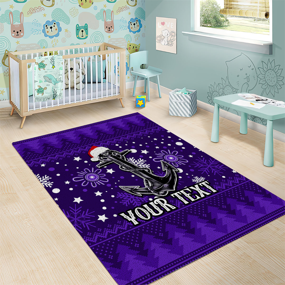 Custom Fremantle Dockers Football Area Rug Christmas Vibe 2023 - Vibe Hoodie Shop