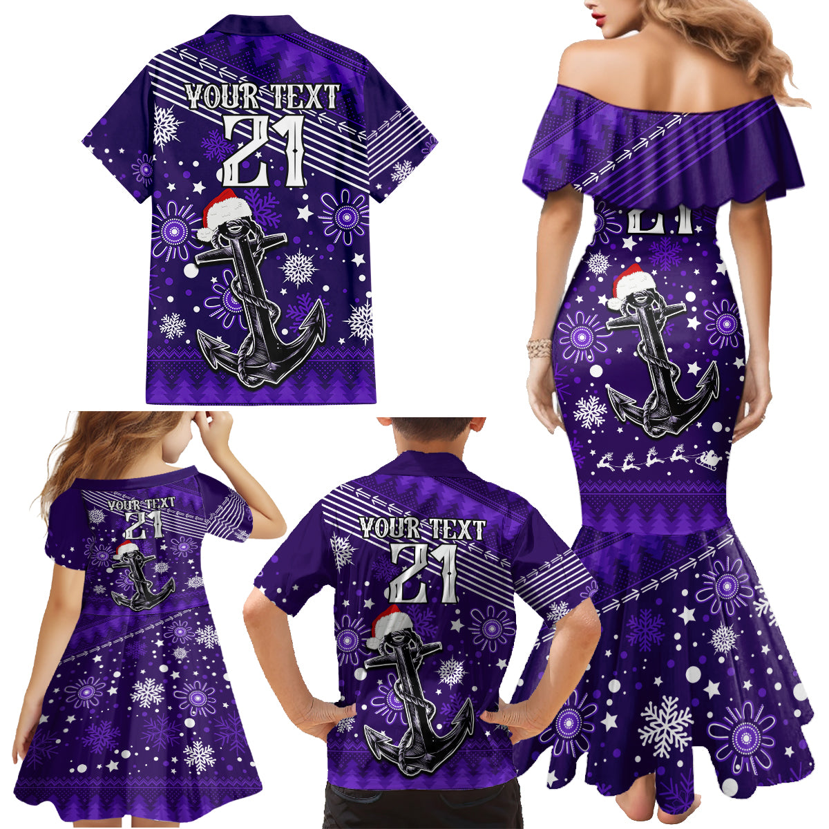 custom-fremantle-dockers-football-family-matching-mermaid-dress-and-hawaiian-shirt-christmas-vibe-2023