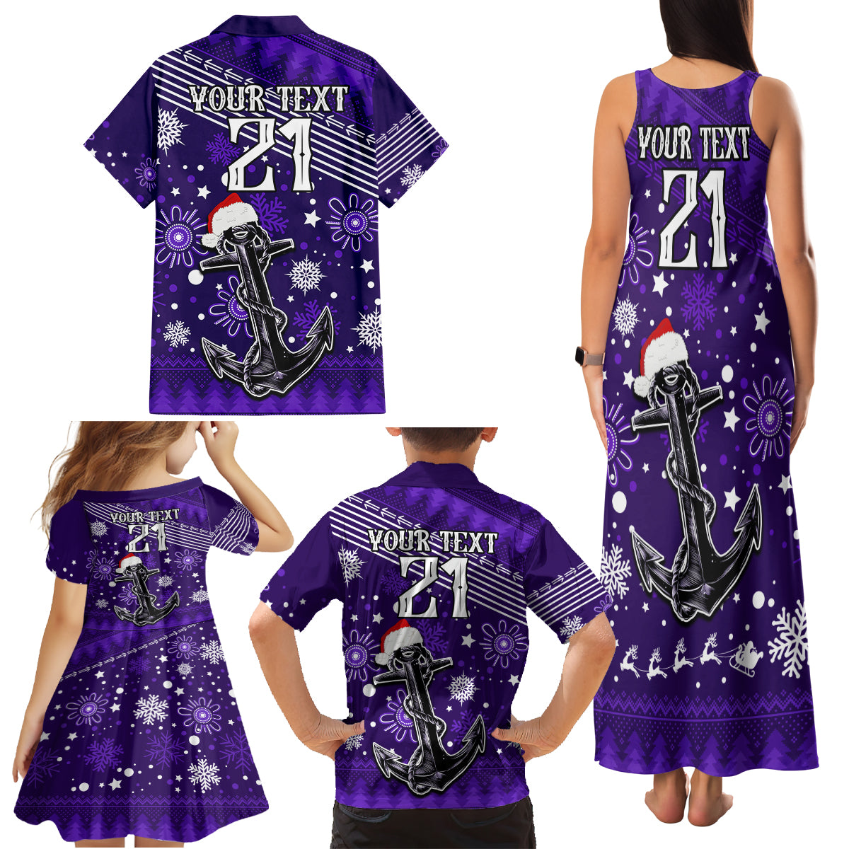 custom-fremantle-dockers-football-family-matching-tank-maxi-dress-and-hawaiian-shirt-christmas-vibe-2023