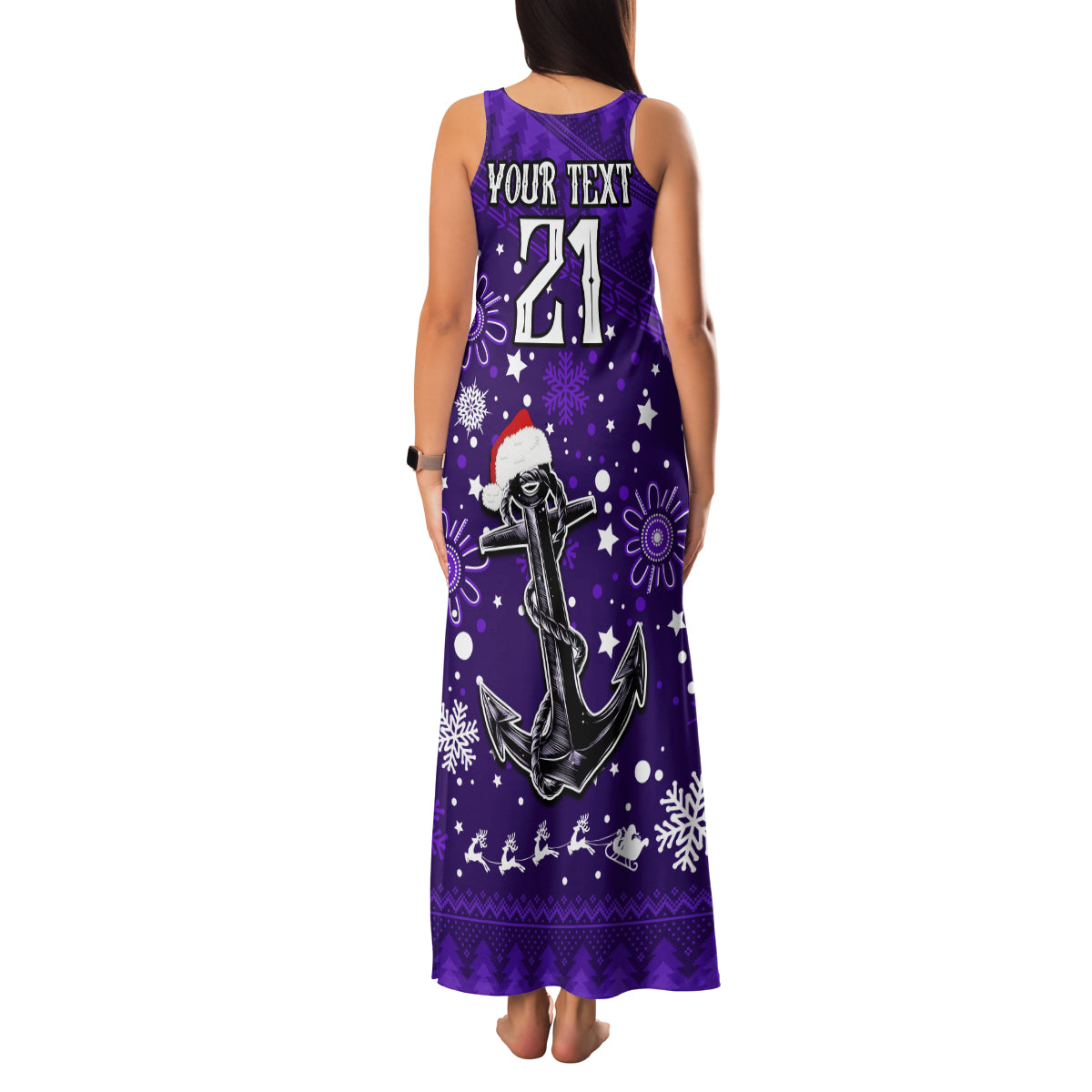 custom-fremantle-dockers-football-family-matching-tank-maxi-dress-and-hawaiian-shirt-christmas-vibe-2023