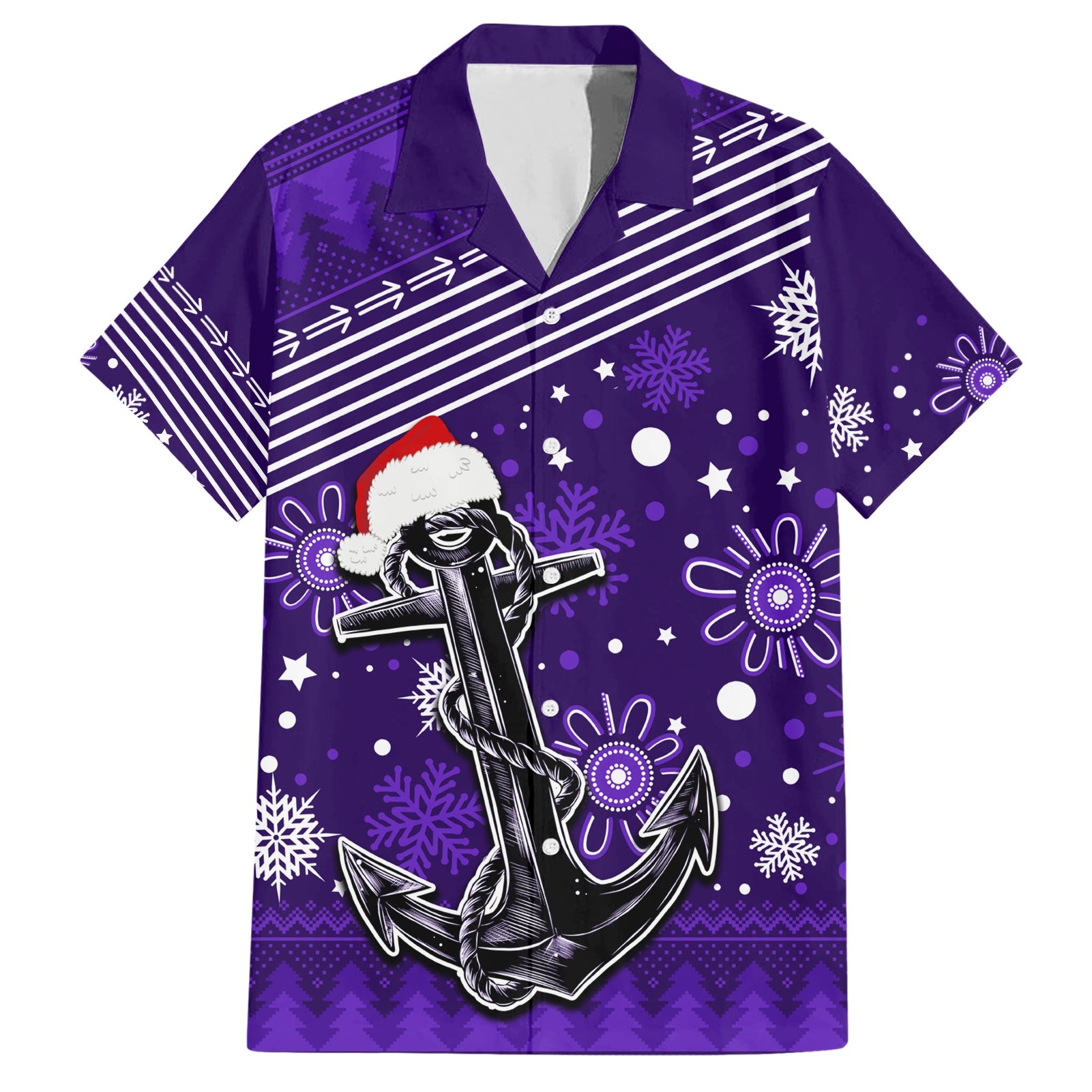 Custom Fremantle Dockers Football Hawaiian Shirt Christmas Vibe 2023 - Vibe Hoodie Shop