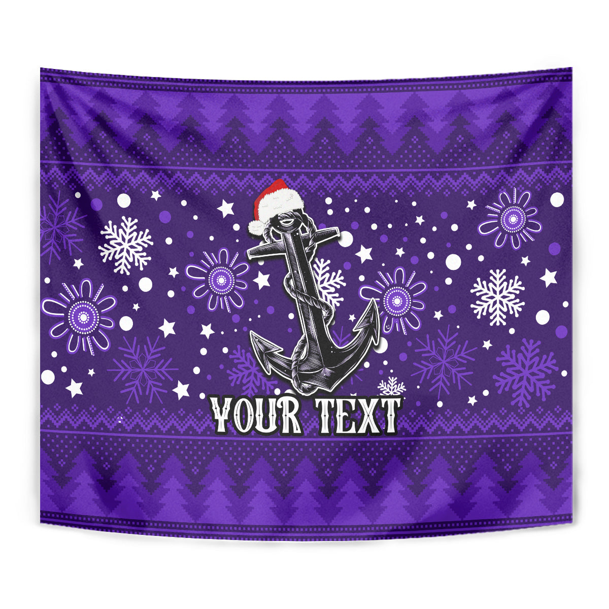 Custom Fremantle Dockers Football Tapestry Christmas Vibe 2023 - Vibe Hoodie Shop