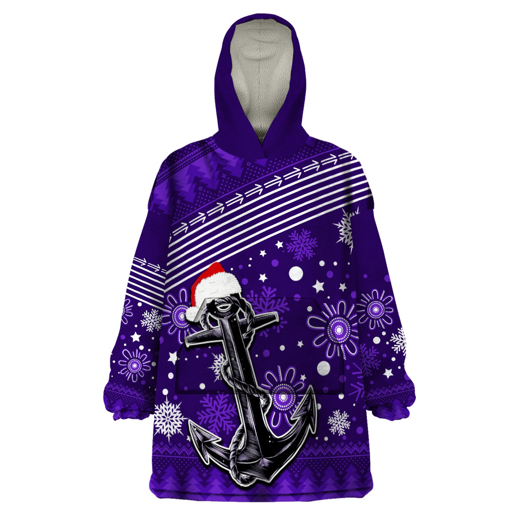 Custom Fremantle Dockers Football Wearable Blanket Hoodie Christmas Vibe 2023 - Vibe Hoodie Shop