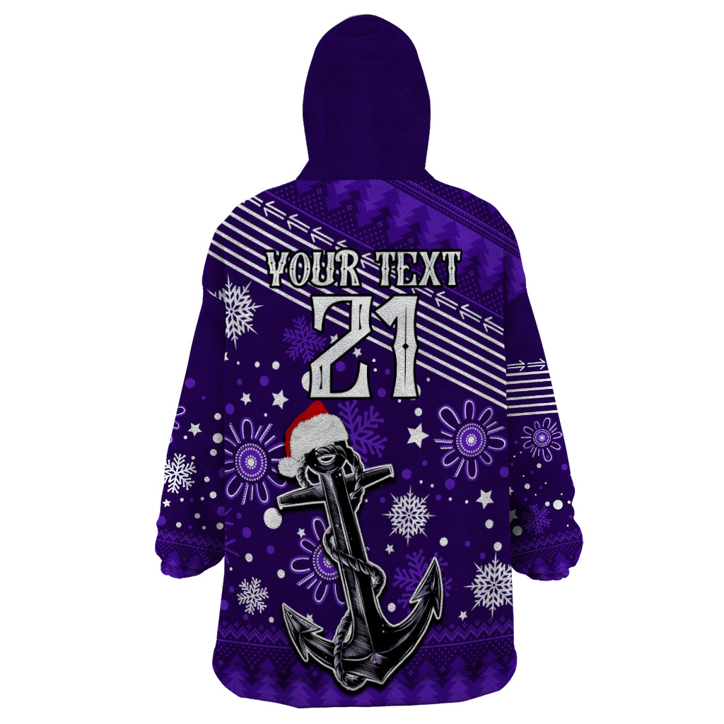 Custom Fremantle Dockers Football Wearable Blanket Hoodie Christmas Vibe 2023 - Vibe Hoodie Shop