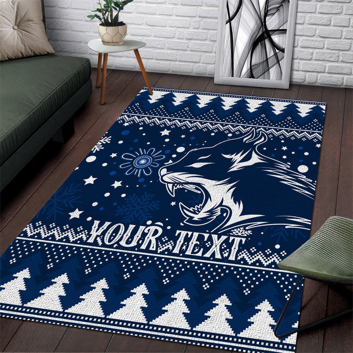 Custom Geelong Cats Football Area Rug Christmas Vibe 2023 - Vibe Hoodie Shop