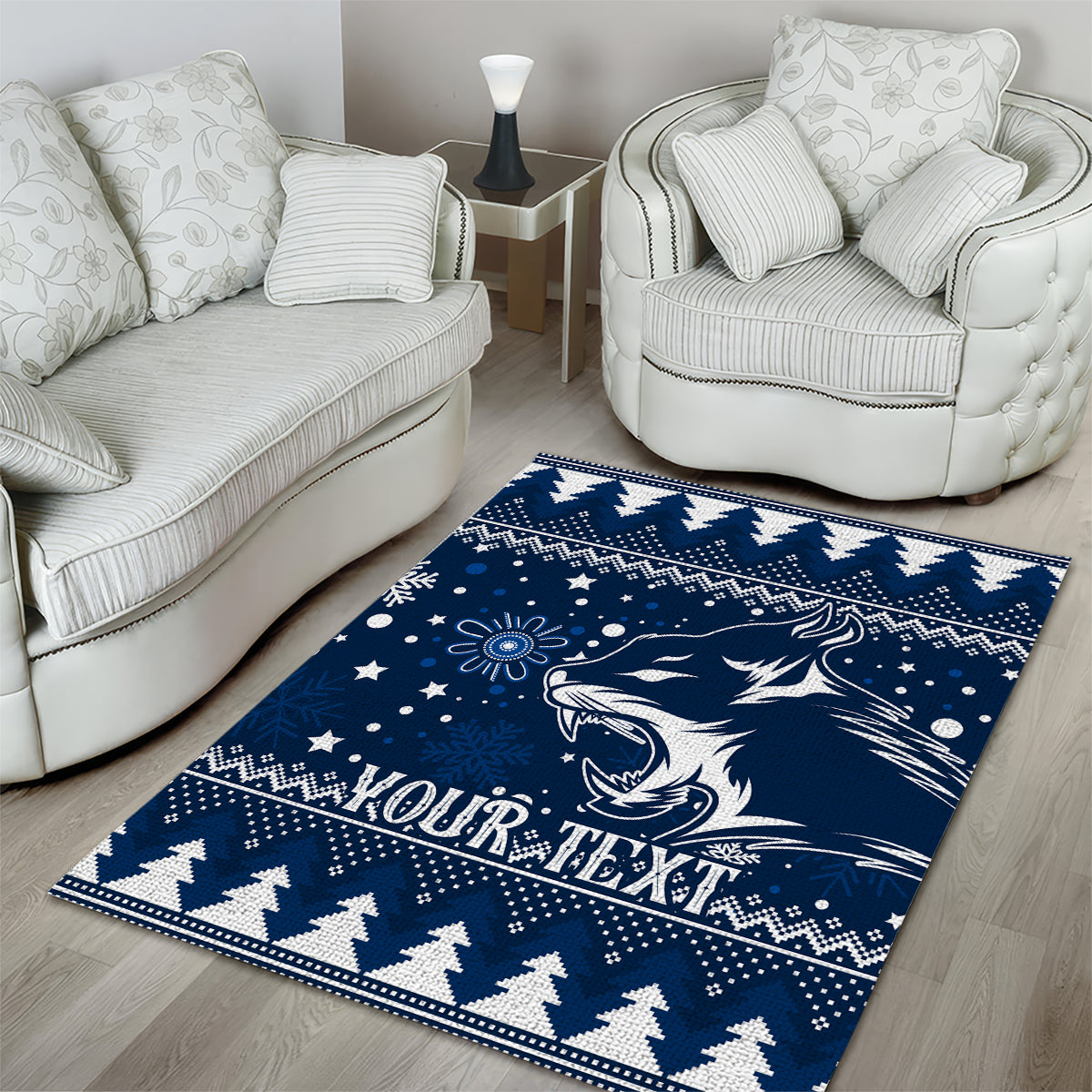 Custom Geelong Cats Football Area Rug Christmas Vibe 2023 - Vibe Hoodie Shop