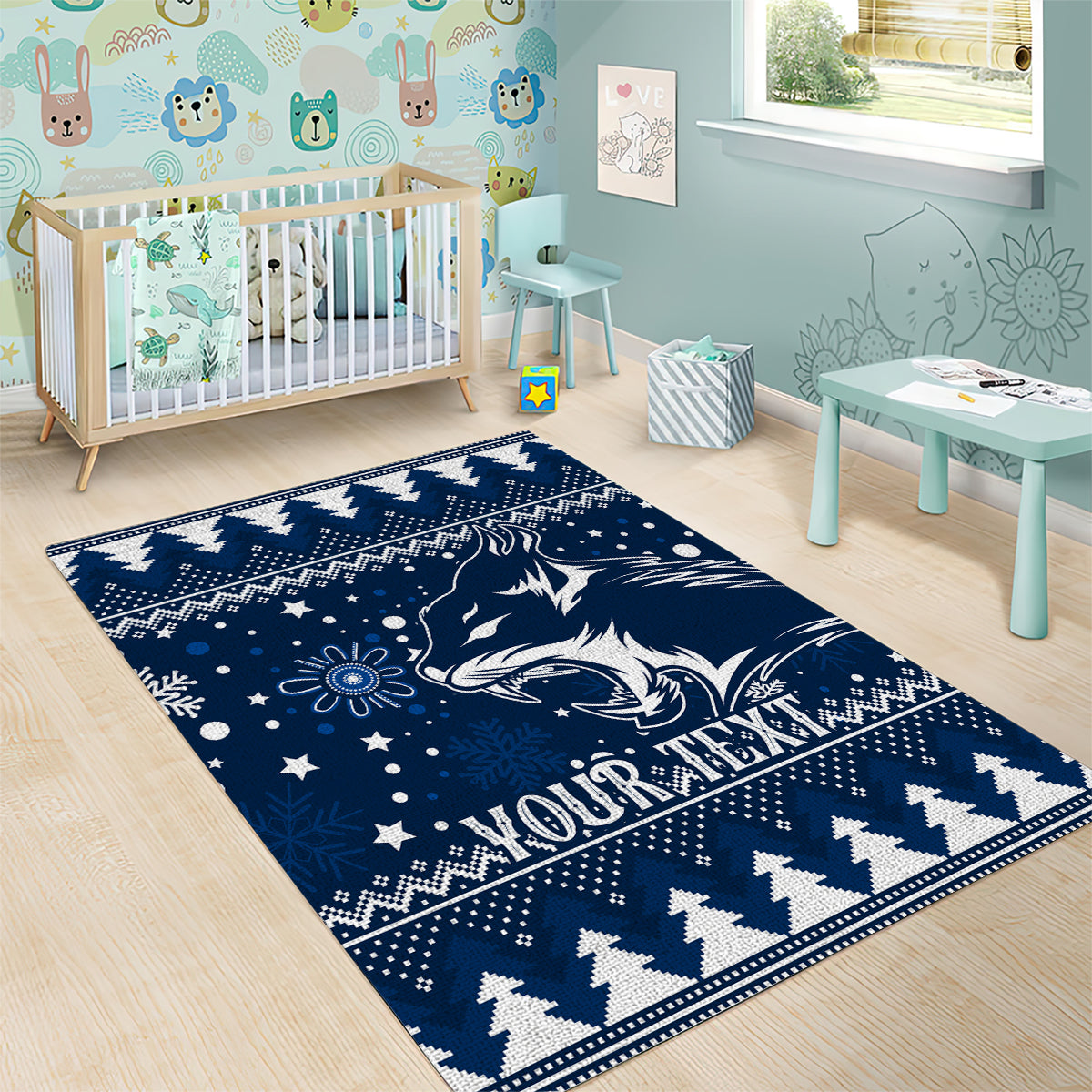 Custom Geelong Cats Football Area Rug Christmas Vibe 2023 - Vibe Hoodie Shop