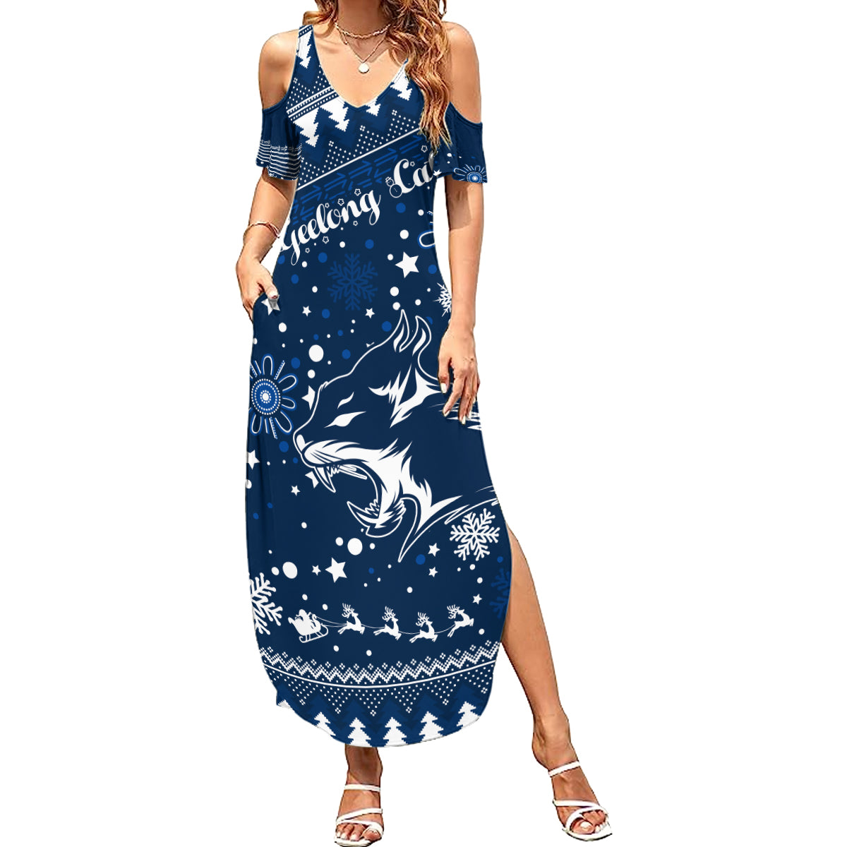 custom-geelong-cats-football-family-matching-summer-maxi-dress-and-hawaiian-shirt-christmas-vibe-2023