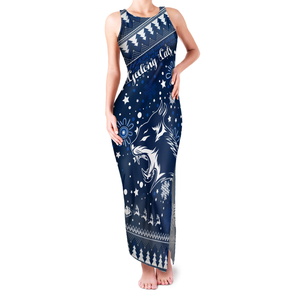 custom-geelong-cats-football-family-matching-tank-maxi-dress-and-hawaiian-shirt-christmas-vibe-2023