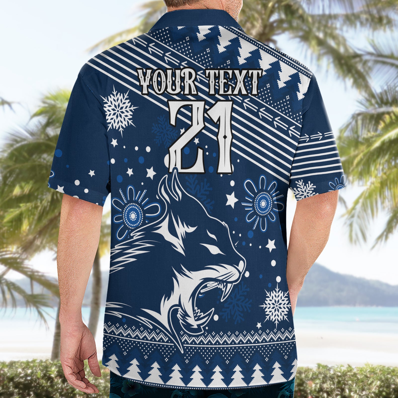 Custom Geelong Cats Football Hawaiian Shirt Christmas Vibe 2023 - Vibe Hoodie Shop