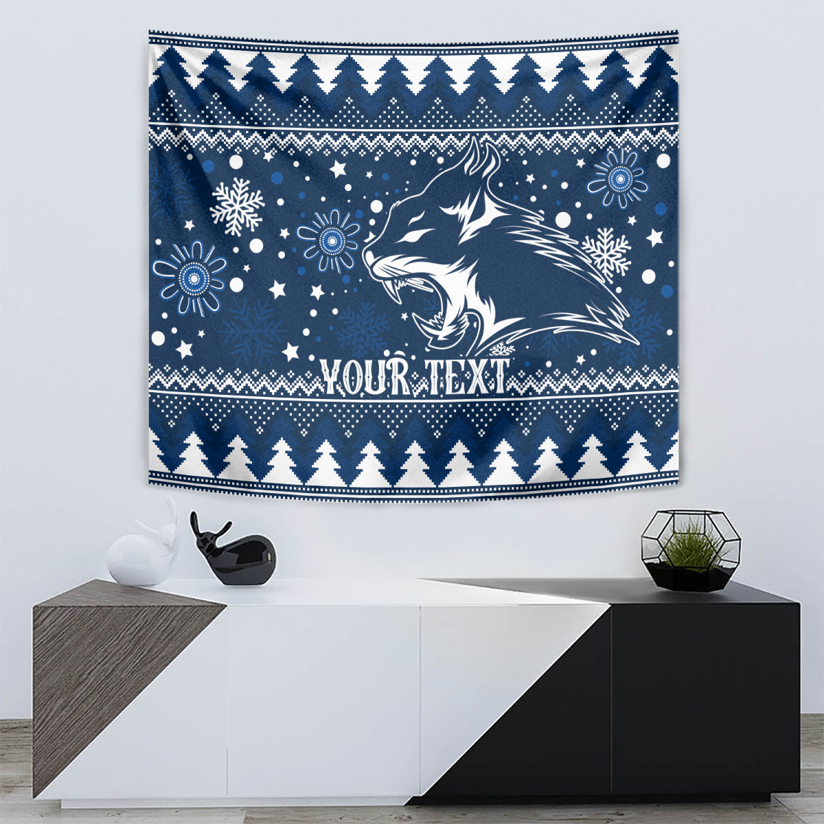 Custom Geelong Cats Football Tapestry Christmas Vibe 2023 - Vibe Hoodie Shop