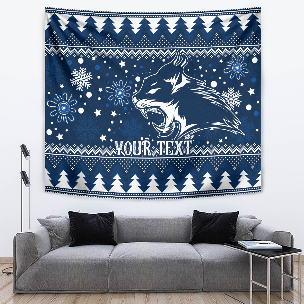 Custom Geelong Cats Football Tapestry Christmas Vibe 2023 - Vibe Hoodie Shop