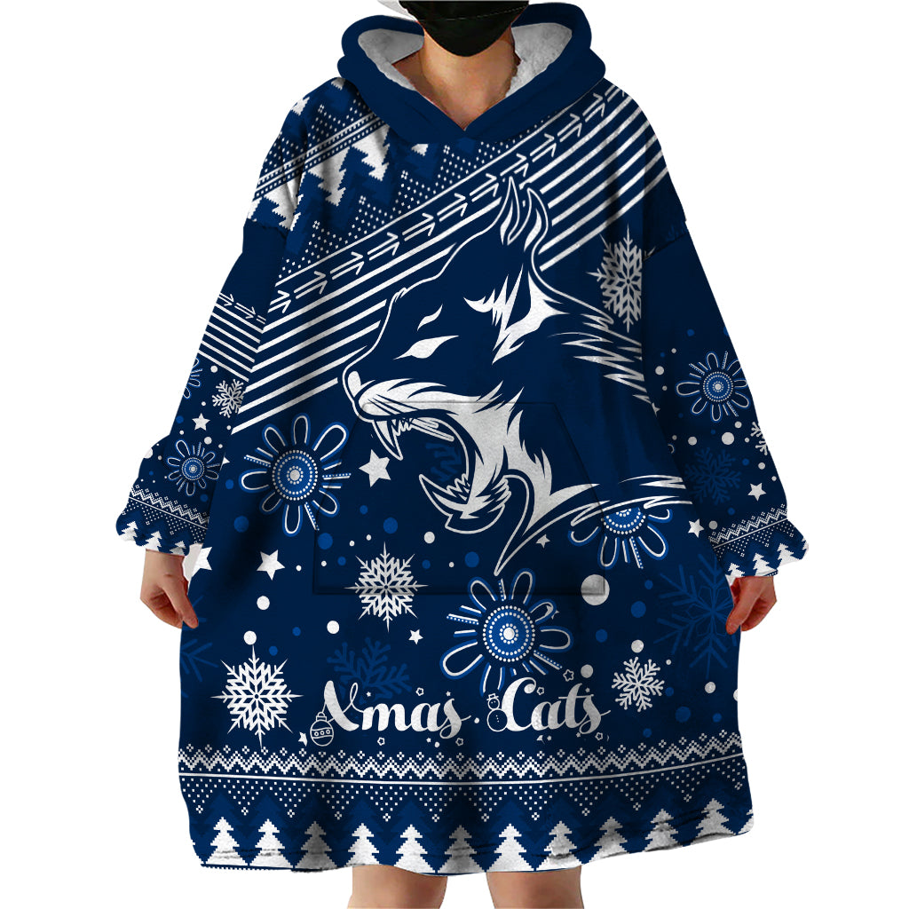 Custom Geelong Cats Football Wearable Blanket Hoodie Christmas Vibe 2023 - Vibe Hoodie Shop