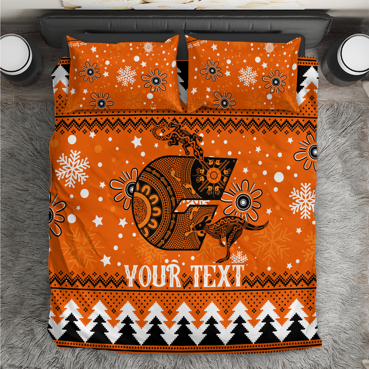 Custom Giants Football Bedding Set Christmas Vibe 2023 - Vibe Hoodie Shop