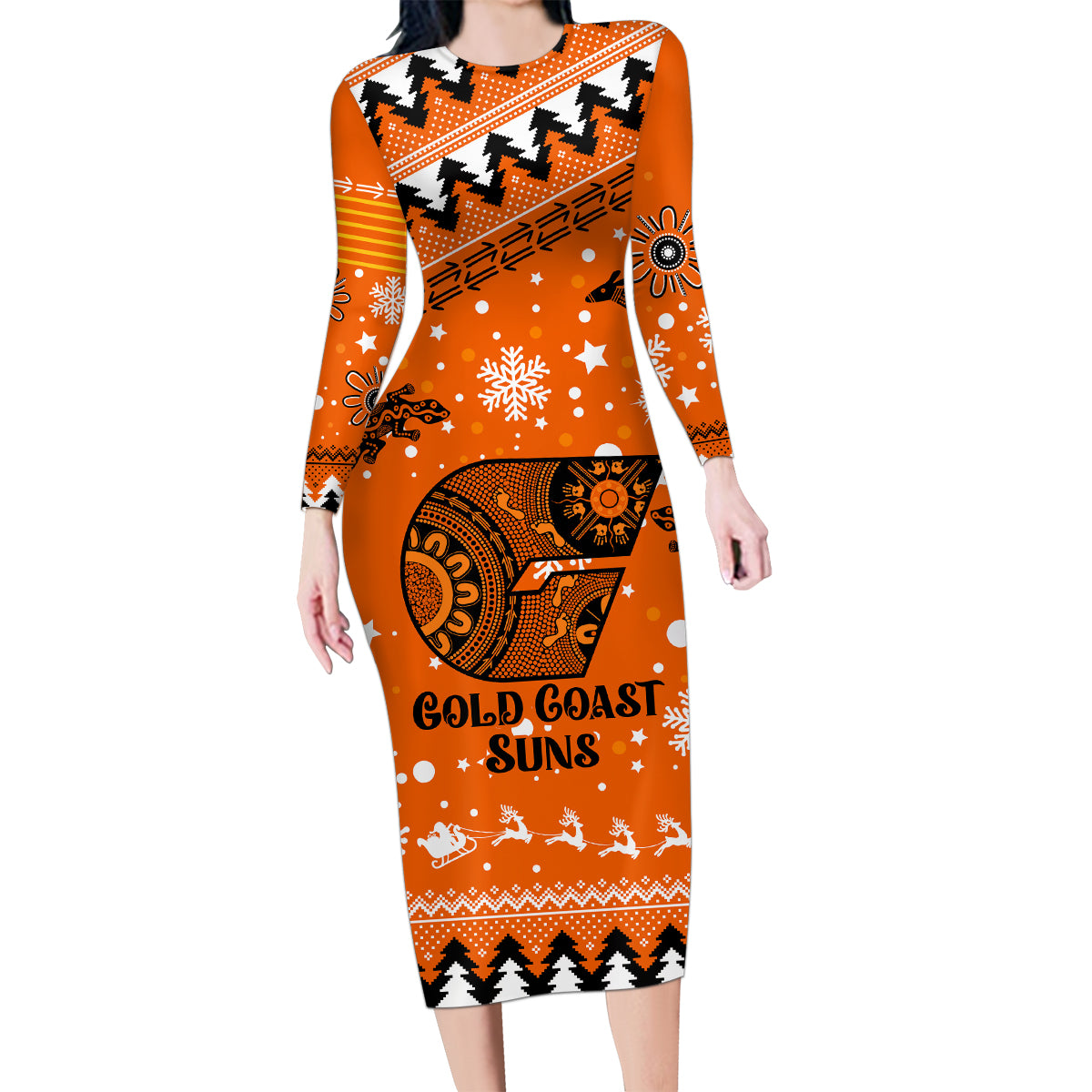 custom-giants-football-family-matching-long-sleeve-bodycon-dress-and-hawaiian-shirt-christmas-vibe-2023