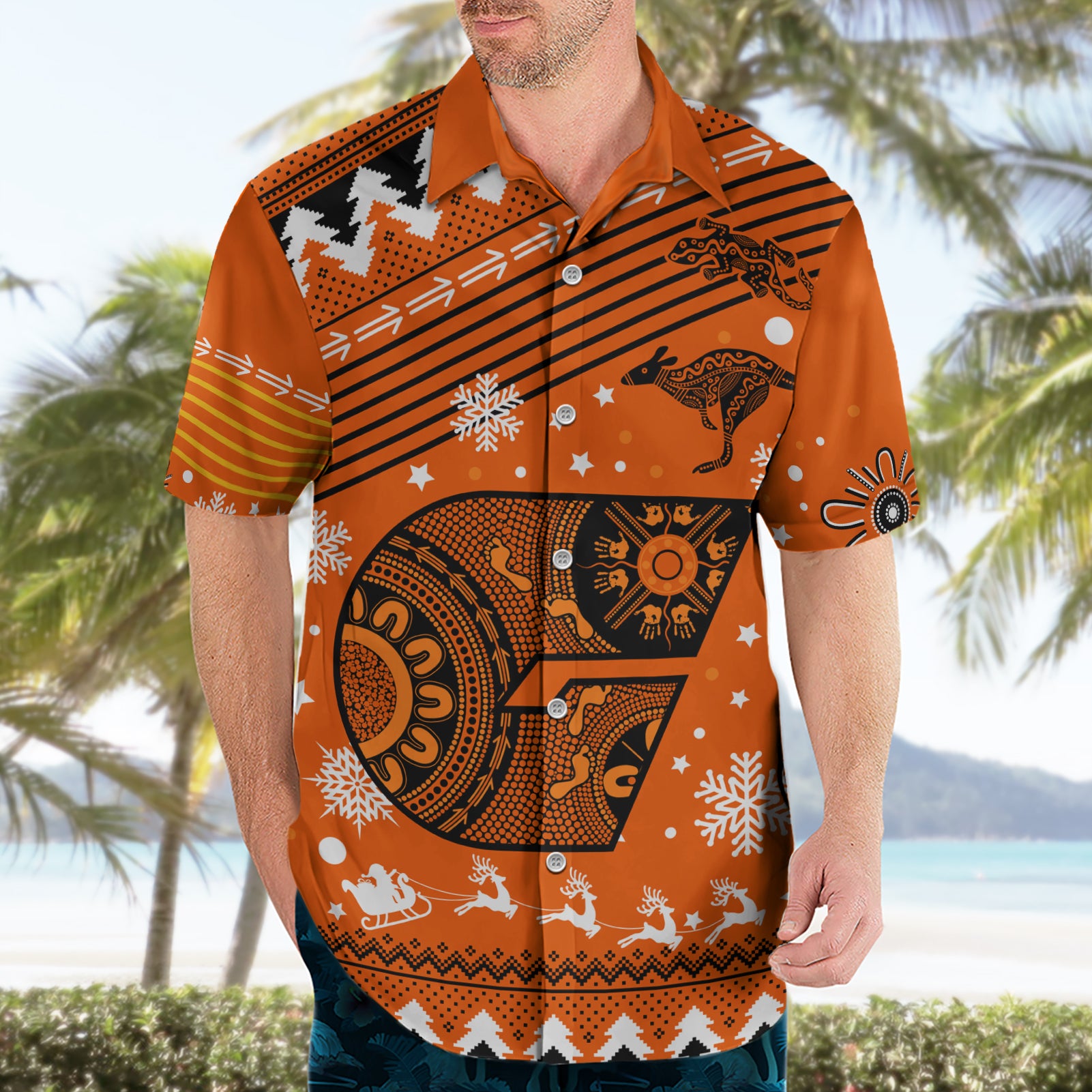 Custom Giants Football Hawaiian Shirt Christmas Vibe 2023 - Vibe Hoodie Shop