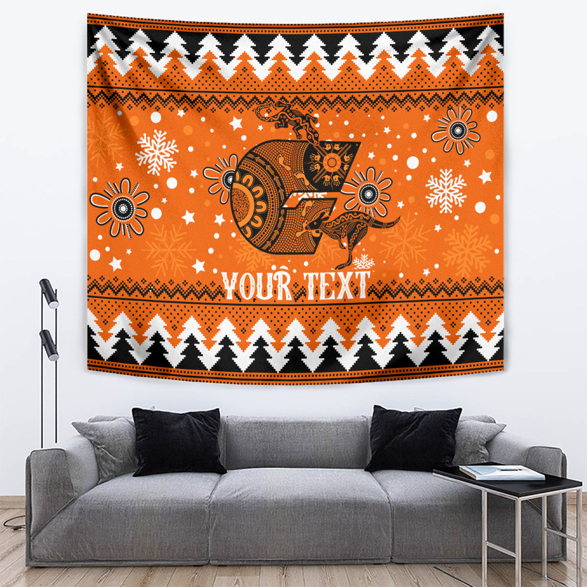 Custom Giants Football Tapestry Christmas Vibe 2023 - Vibe Hoodie Shop