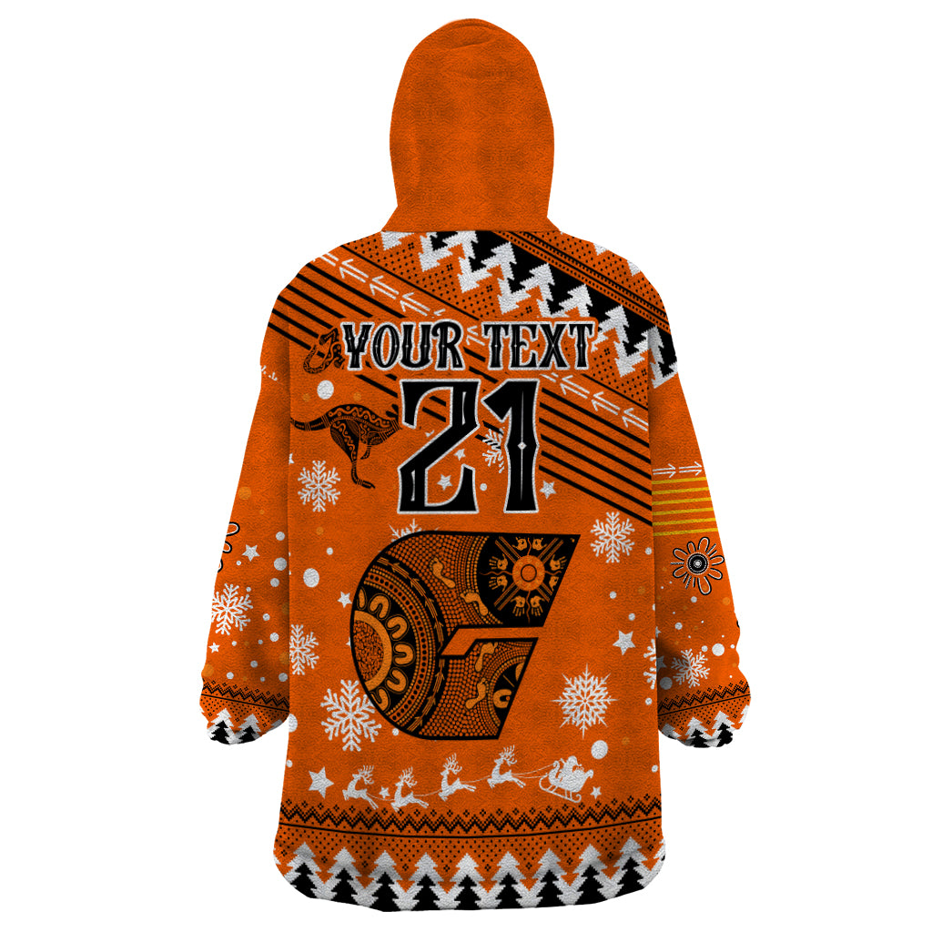 Custom Giants Football Wearable Blanket Hoodie Christmas Vibe 2023 - Vibe Hoodie Shop