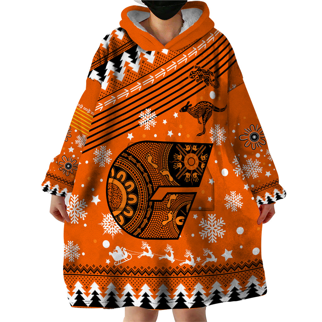 Custom Giants Football Wearable Blanket Hoodie Christmas Vibe 2023 - Vibe Hoodie Shop