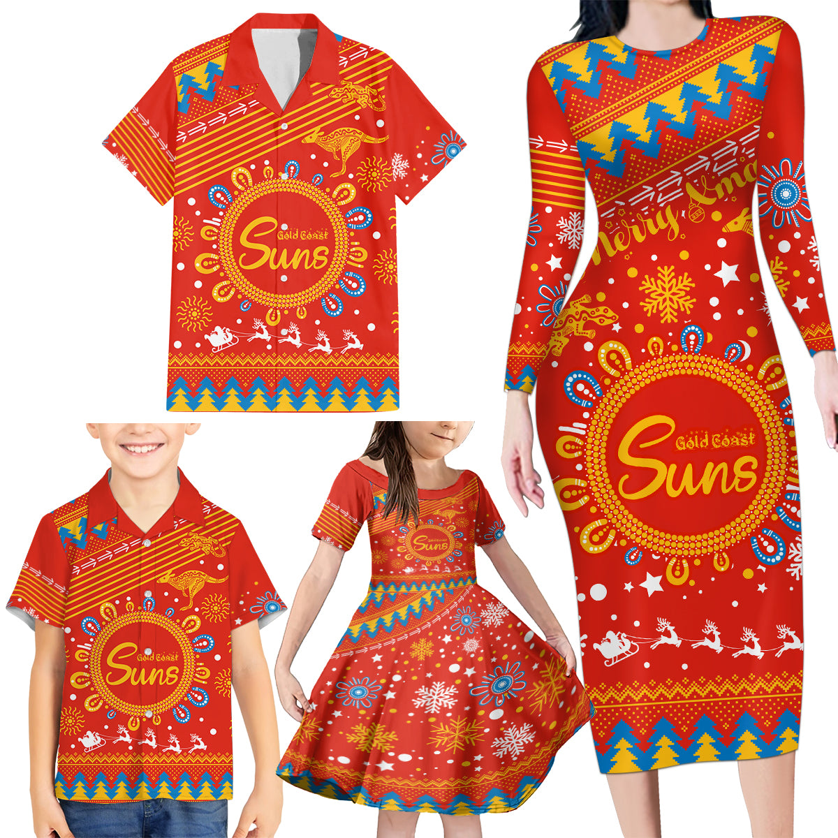 custom-gc-suns-football-family-matching-long-sleeve-bodycon-dress-and-hawaiian-shirt-christmas-vibe-2023