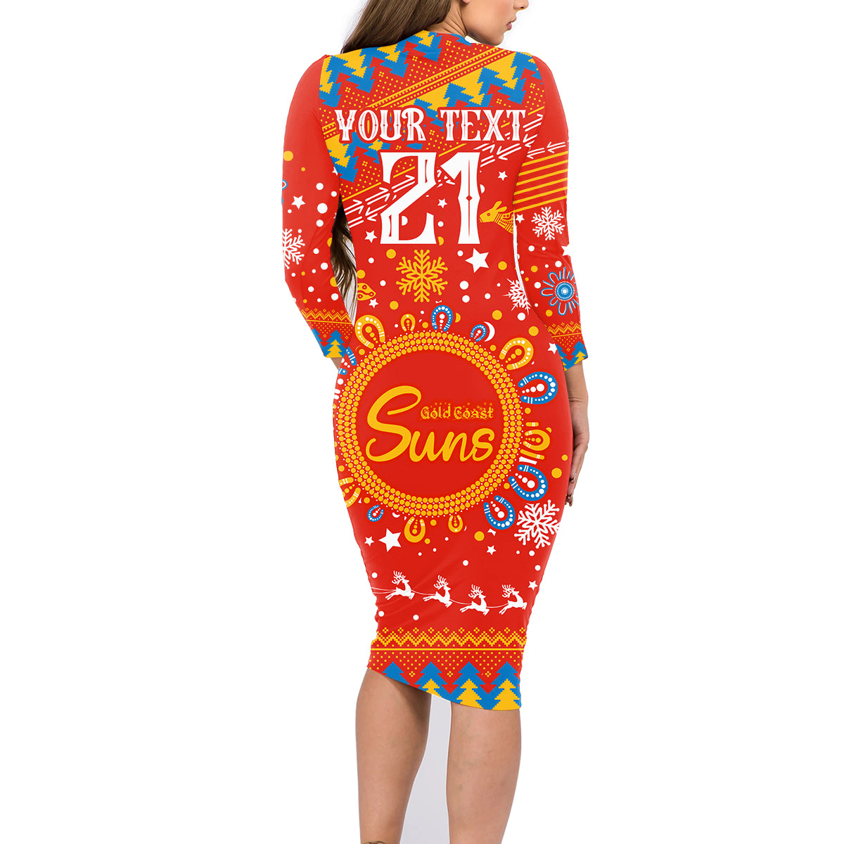 custom-gc-suns-football-family-matching-long-sleeve-bodycon-dress-and-hawaiian-shirt-christmas-vibe-2023