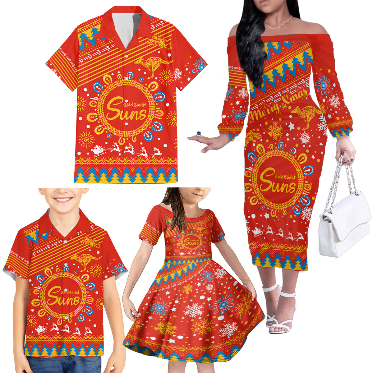 custom-gc-suns-football-family-matching-off-shoulder-long-sleeve-dress-and-hawaiian-shirt-christmas-vibe-2023