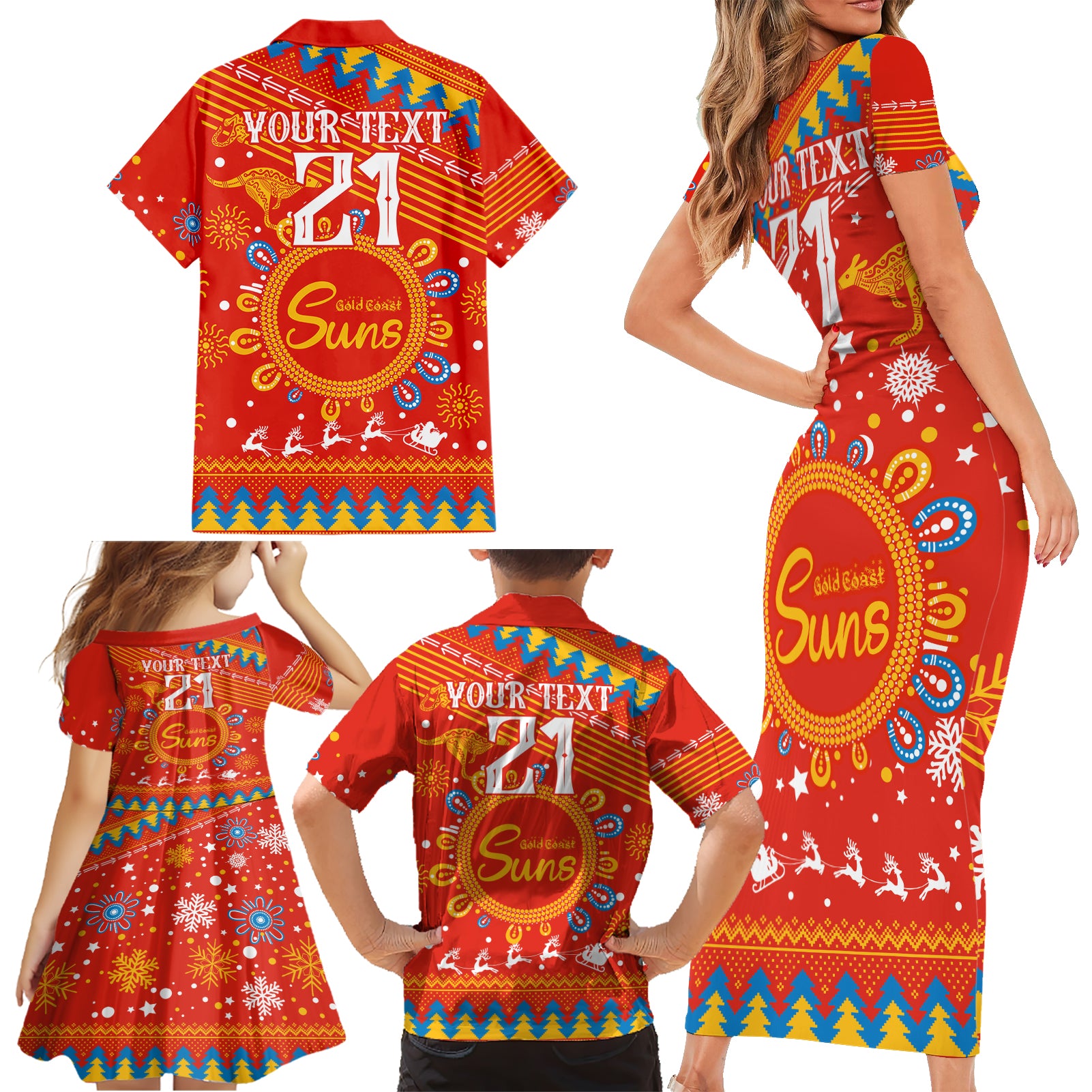 custom-gc-suns-football-family-matching-short-sleeve-bodycon-dress-and-hawaiian-shirt-christmas-vibe-2023