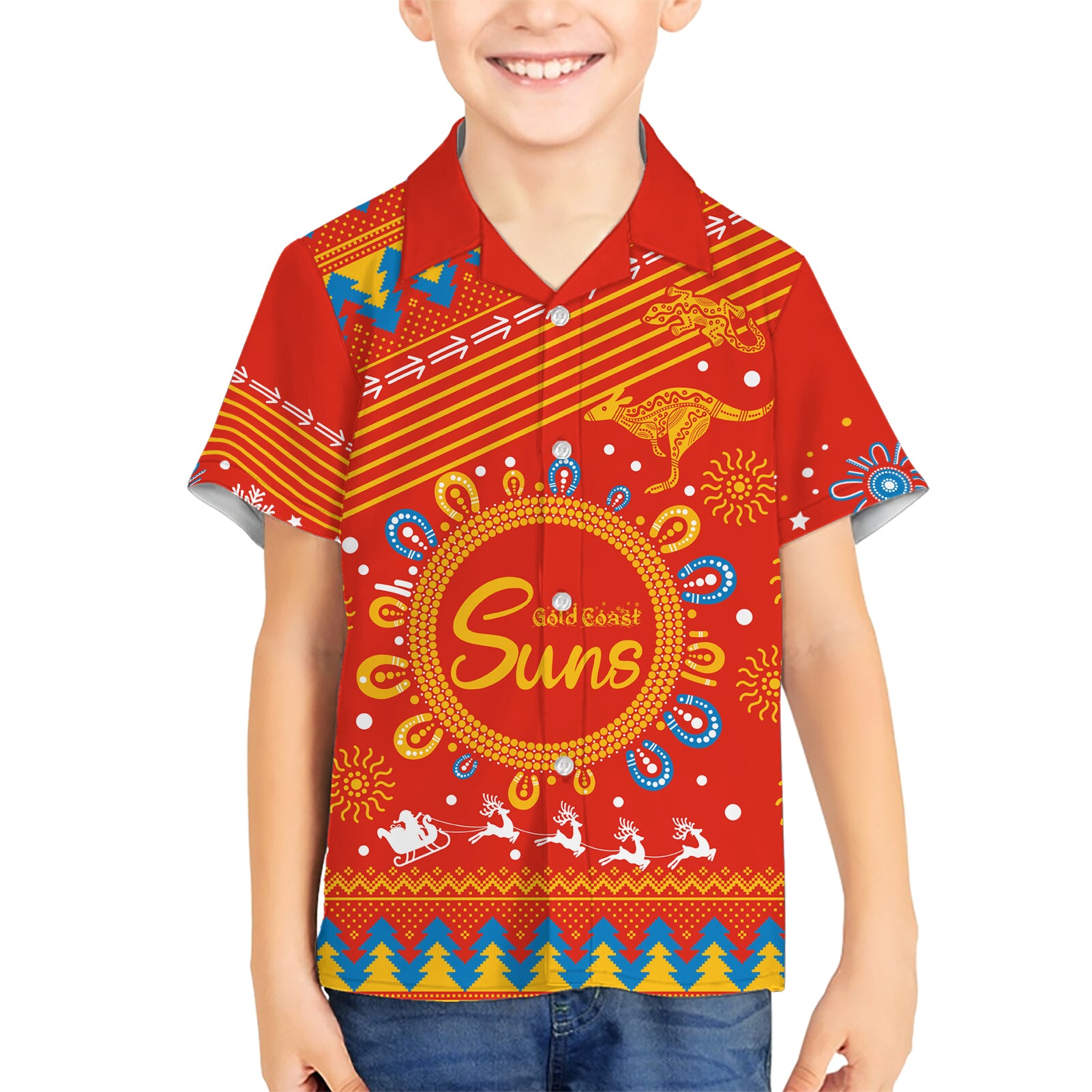 custom-gc-suns-football-family-matching-short-sleeve-bodycon-dress-and-hawaiian-shirt-christmas-vibe-2023