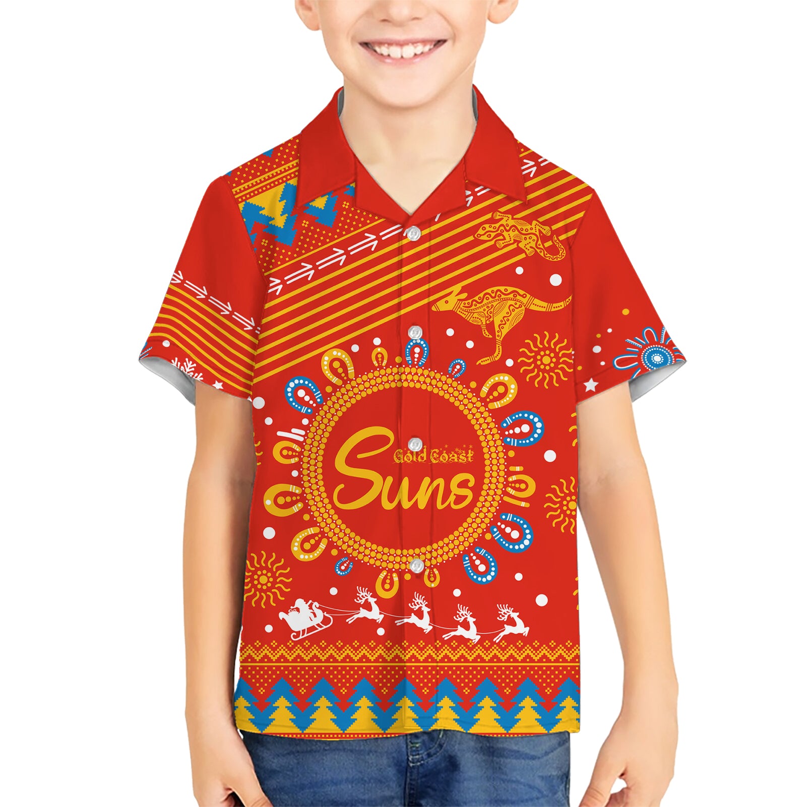 Custom GC Suns Football Hawaiian Shirt Christmas Vibe 2023 - Vibe Hoodie Shop