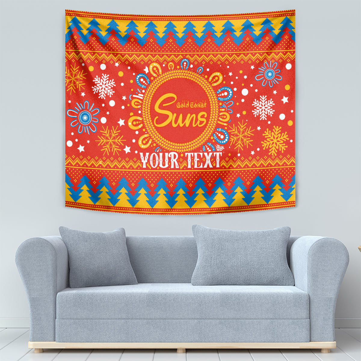 Custom GC Suns Football Tapestry Christmas Vibe 2023 - Vibe Hoodie Shop