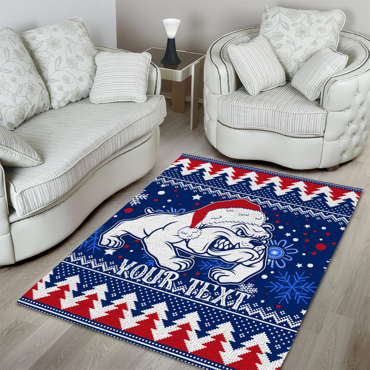 Bulldogs Football Area Rug Christmas Vibe 2023 - Vibe Hoodie Shop