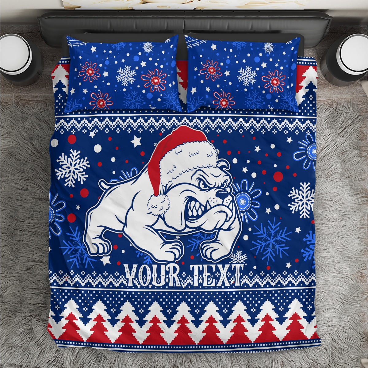 Bulldogs Football Bedding Set Christmas Vibe 2023 - Vibe Hoodie Shop