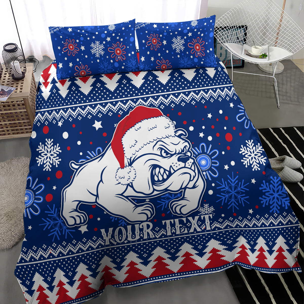 Bulldogs Football Bedding Set Christmas Vibe 2023 - Vibe Hoodie Shop
