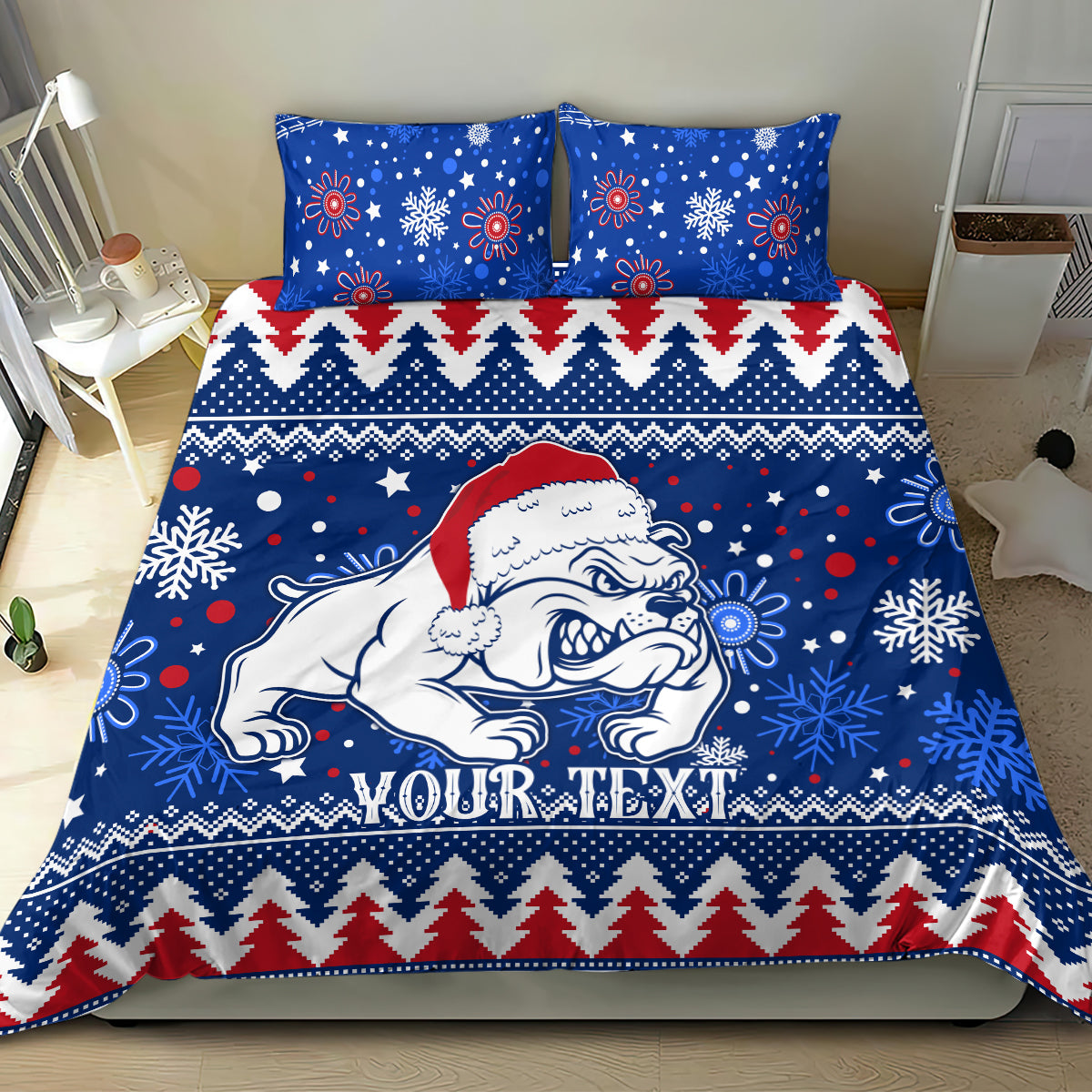 Bulldogs Football Bedding Set Christmas Vibe 2023 - Vibe Hoodie Shop
