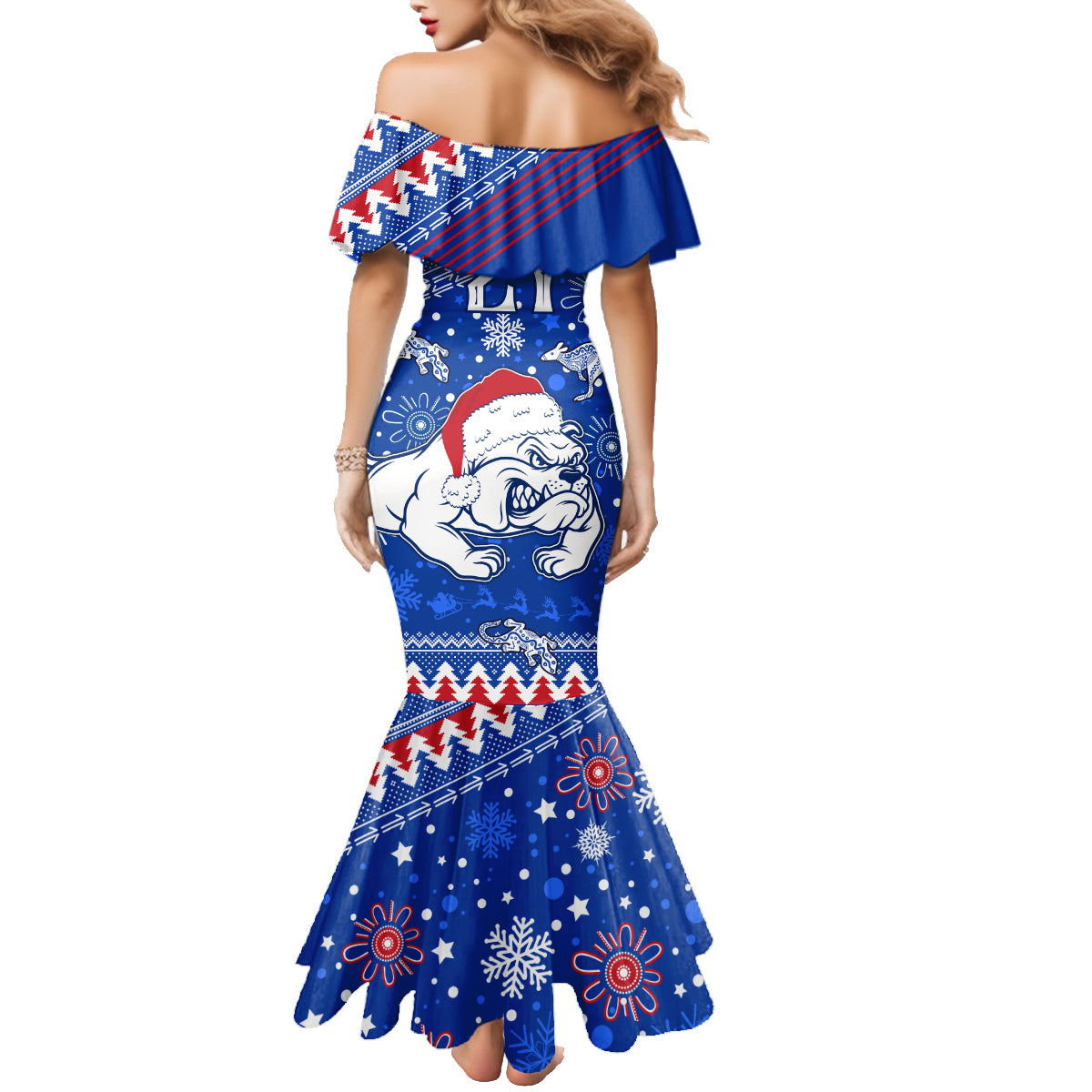 bulldogs-football-family-matching-mermaid-dress-and-hawaiian-shirt-christmas-vibe-2023