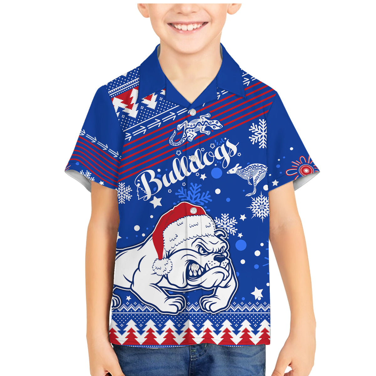 bulldogs-football-family-matching-mermaid-dress-and-hawaiian-shirt-christmas-vibe-2023