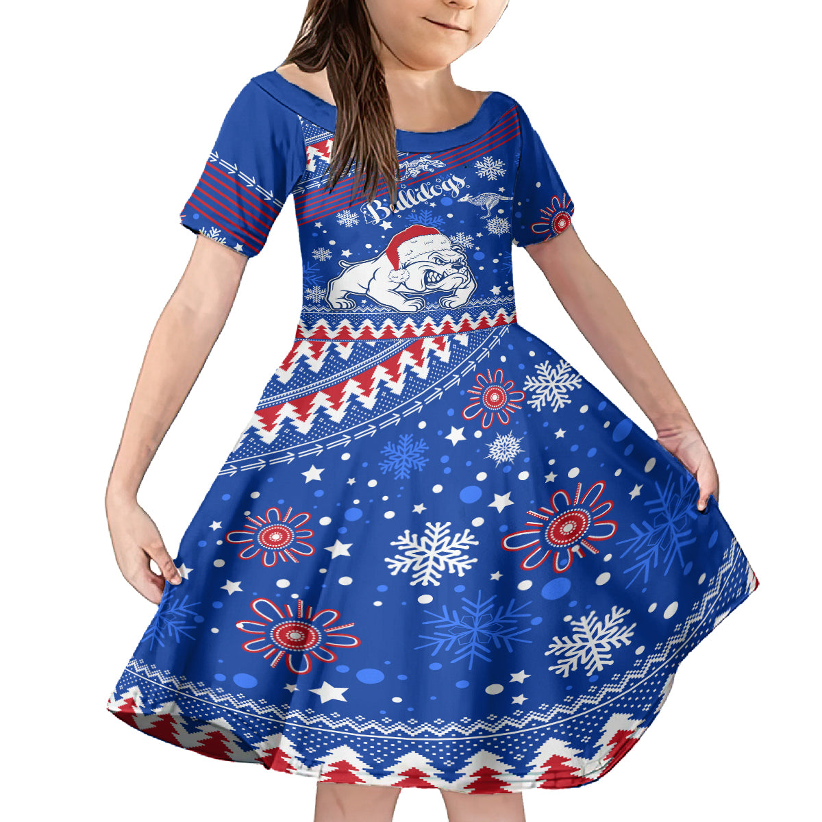 bulldogs-football-family-matching-off-shoulder-long-sleeve-dress-and-hawaiian-shirt-christmas-vibe-2023